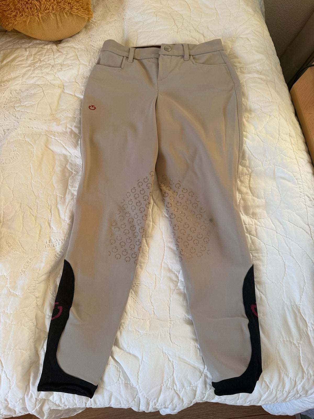 Kinder rijbroek maat 10 - beige met grip, Dieren en Toebehoren, Paardrijkleding, Ophalen of Verzenden, Gebruikt, Kinderen