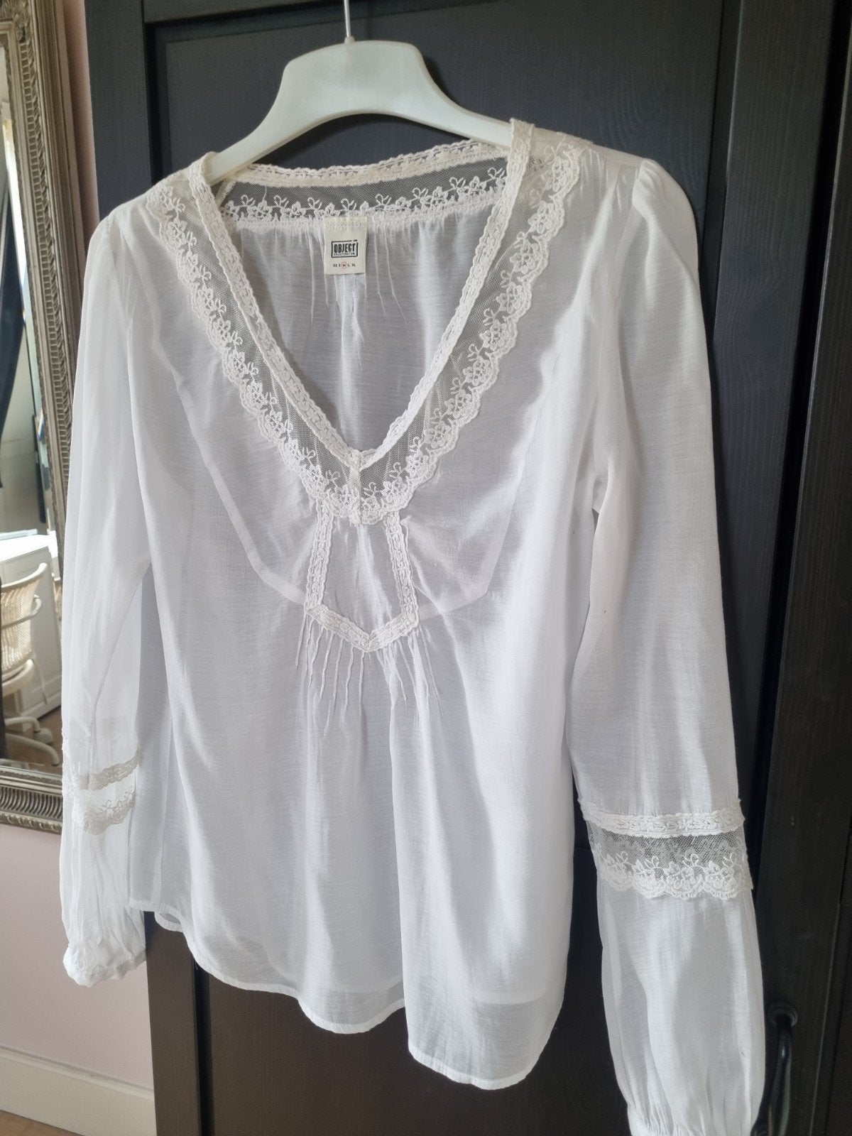 Leuk Blousje met Kanten Details  S/M, Object, Ophalen of Verzenden