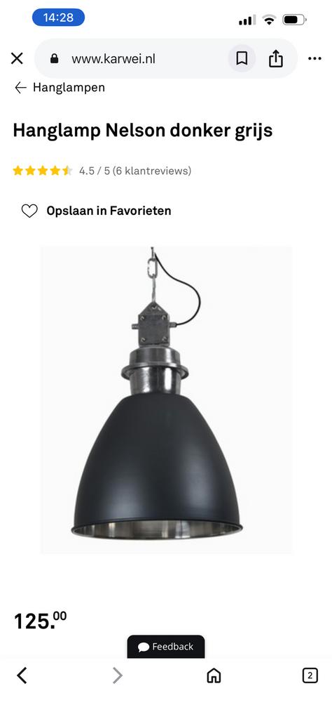 Mooie industriele hanglamp, Huis en Inrichting, Lampen | Hanglampen, Ophalen, Zo goed als nieuw