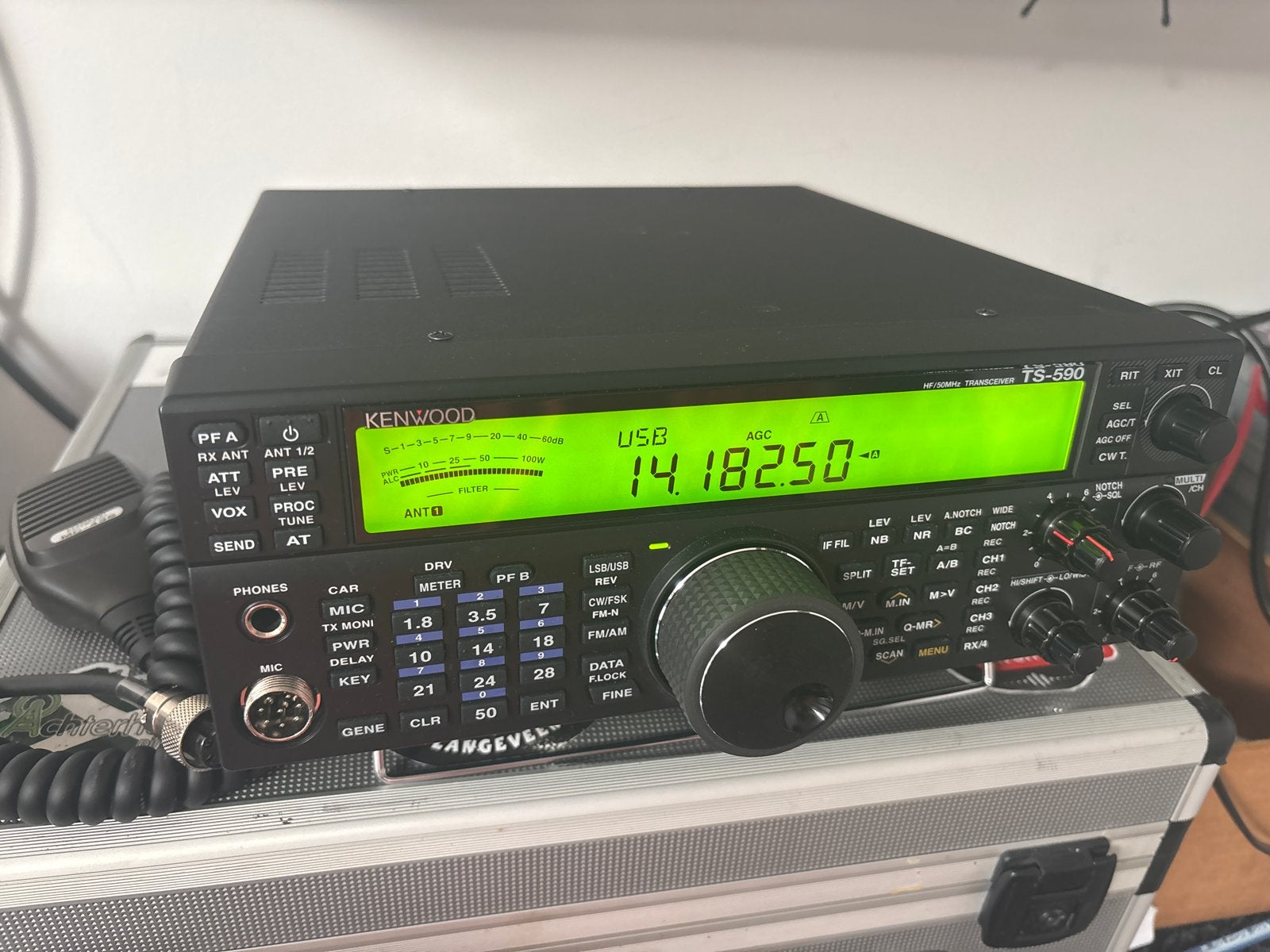 Kenwood TS-590SG HF/50MHz Incl MC-80 Deskmike, Telecommunicatie, Zenders en Ontvangers, Ophalen of Verzenden, Zo goed als nieuw