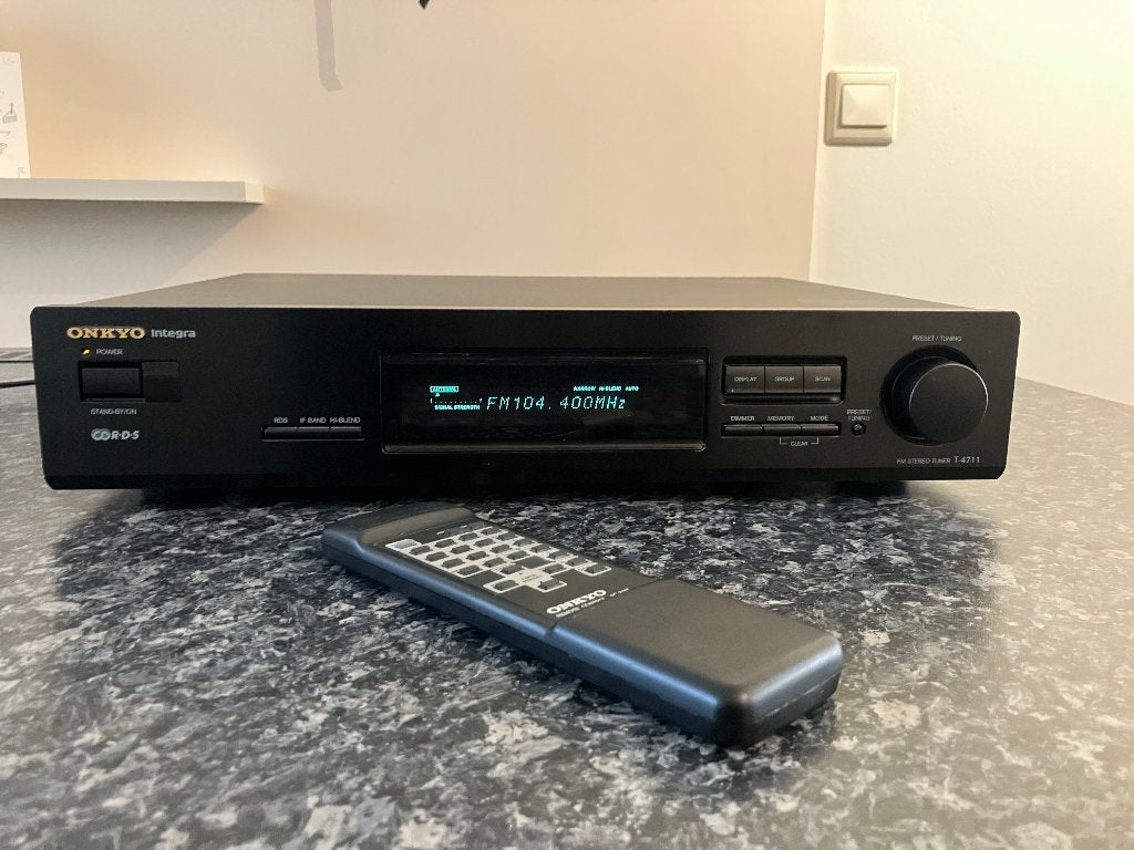 Onkyo Integra T-4711 FM tuner + originele a.b. RC-315T, Audio, Tv en Foto, Ophalen, Zo goed als nieuw