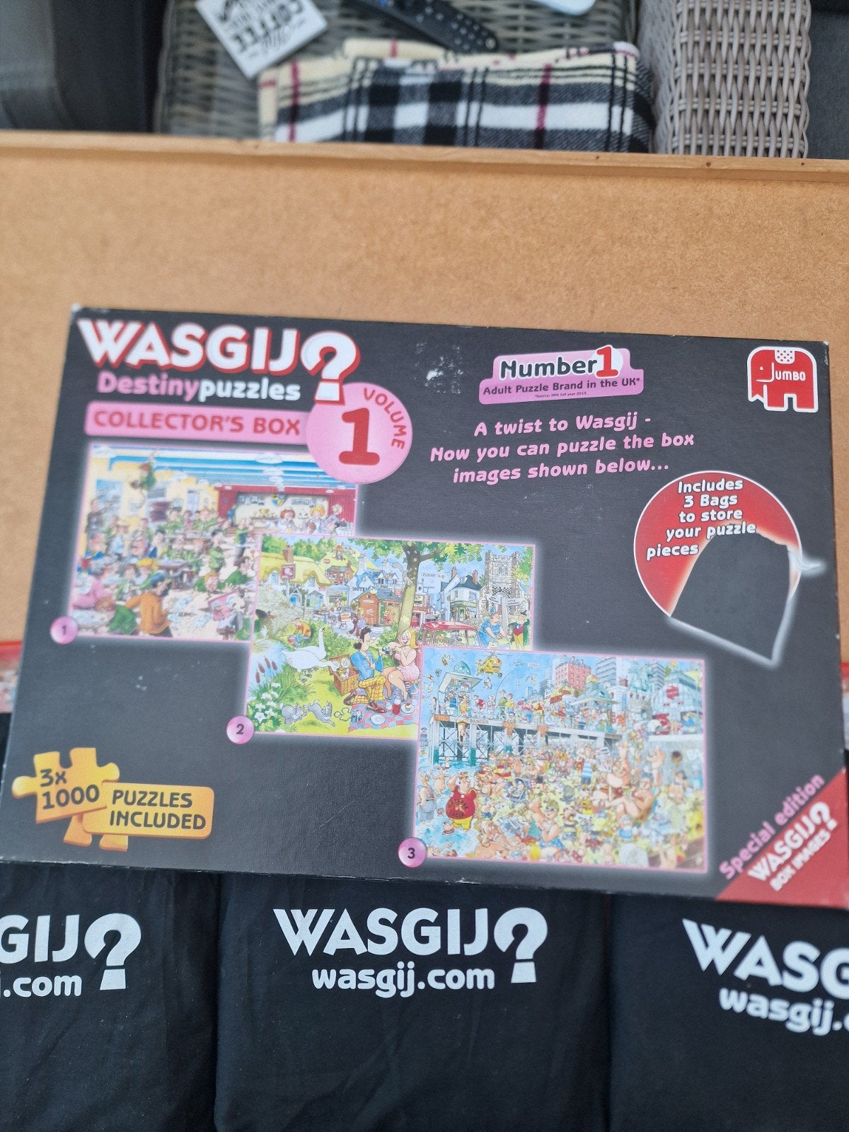Wasgij Destiny Puzzles Collector's Box 1 - 3x 1000 stukjes, Ophalen of Verzenden, Meer dan 1500 stukjes, Gebruikt, Legpuzzel