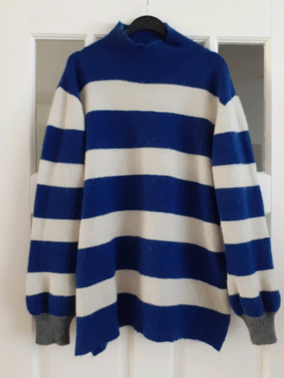 Kyra blauw-witte sweater trui maat 2XL, Blauw, Maat 46/48 (XL) of groter, Ophalen of Verzenden, Kyra