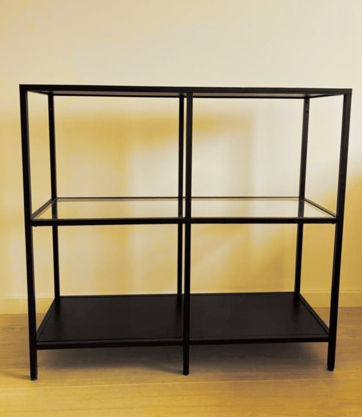 Zwarte lage Vittsjo stellingkast, Ophalen, 25 tot 50 cm, Rechthoekig