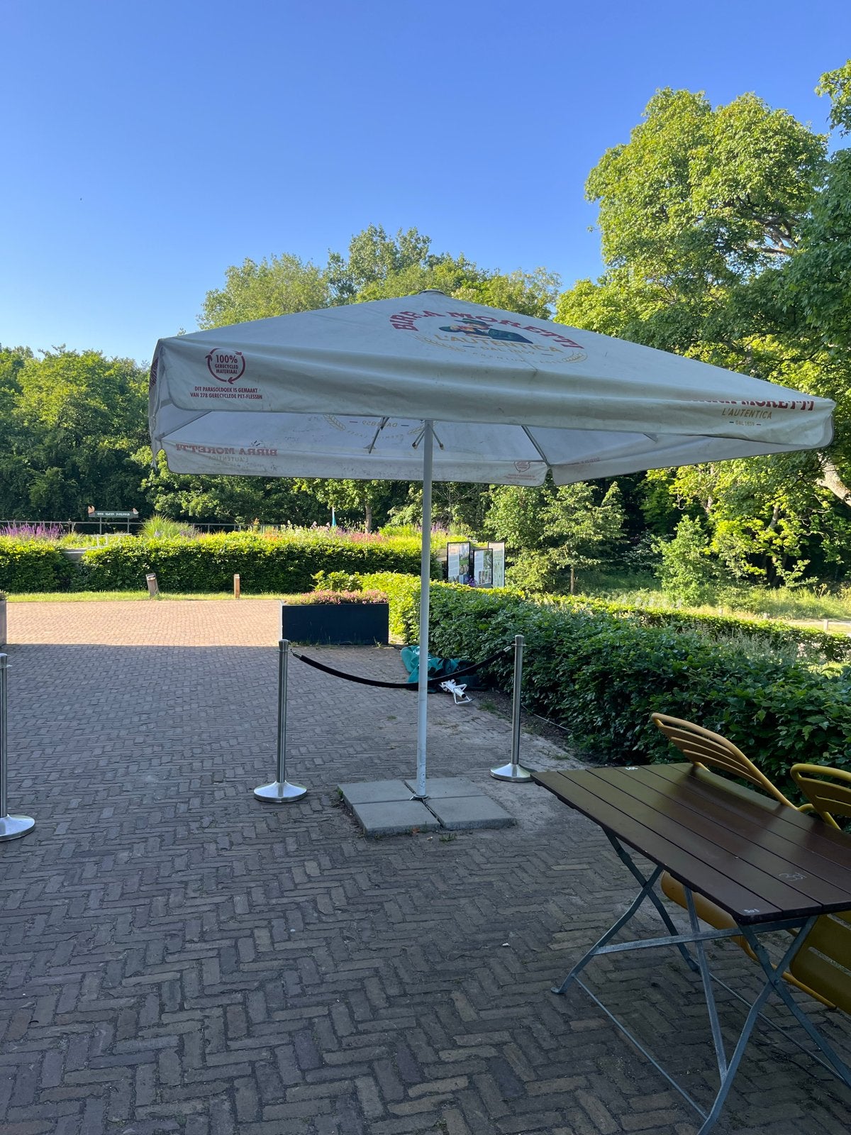 Gereserveerd Birra Moretti parasol - Ideaal voor terras, Ophalen, Gebruikt