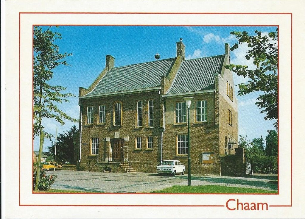 Oude ansichtkaart Chaam, Gemeentehuis, Verzenden, 1980 tot heden, Ongelopen, Noord-Brabant