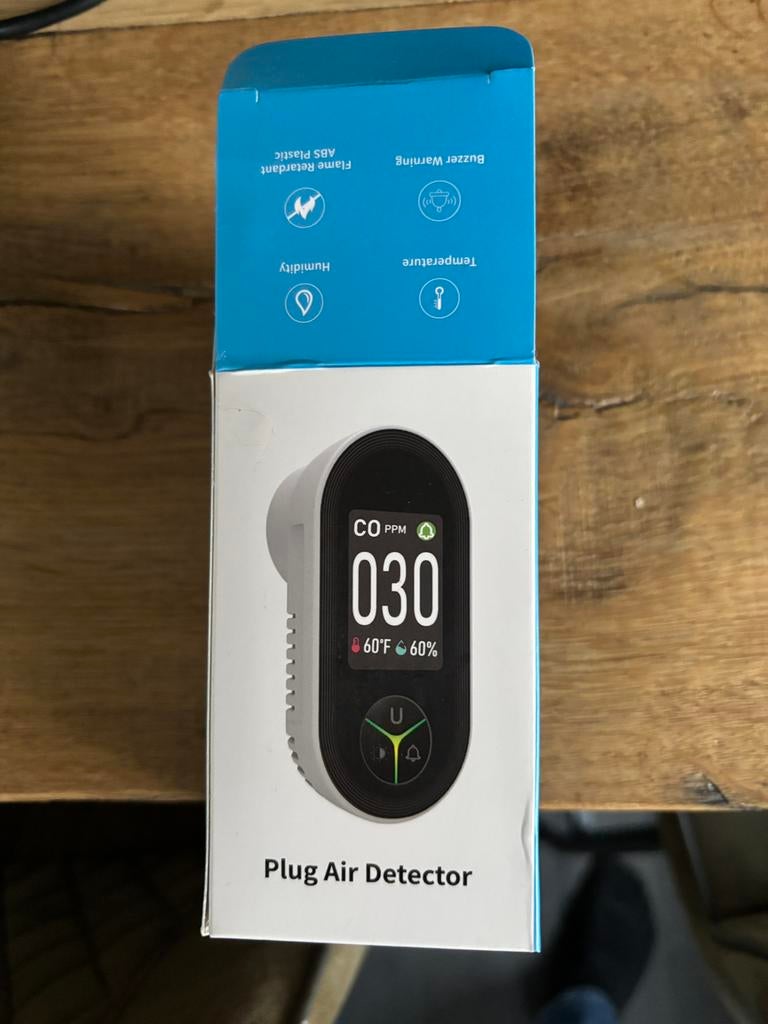 plug-in luchtkwaliteitsmeter / koolmonoxide-detector, Ophalen of Verzenden, Nieuw