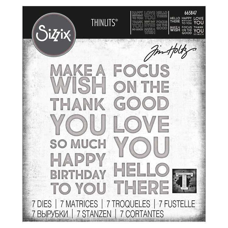 Sizzix Tim Holtz Thinlits Bold Text #1 #665847, Verzenden, Nieuw, Frame of Mal, Sizzix