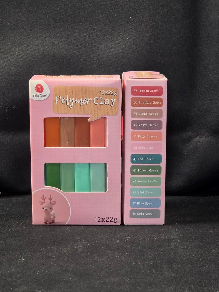 DecoTime polymeerklei set 12x22g vintage kleuren, ., Overige thema's, Overige typen, Nieuw