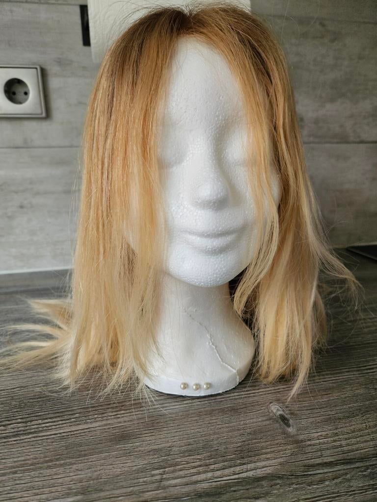 Zo goed als nieuw haarwerk van echt haar, Ophalen of Verzenden, Zo goed als nieuw, Pruik of Haarverlenging