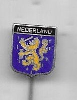 NEDERLAND EMAILE WAPEN LOGO SPELD, Ophalen of Verzenden, Gebruikt, Stad of Land, Speldje of Pin