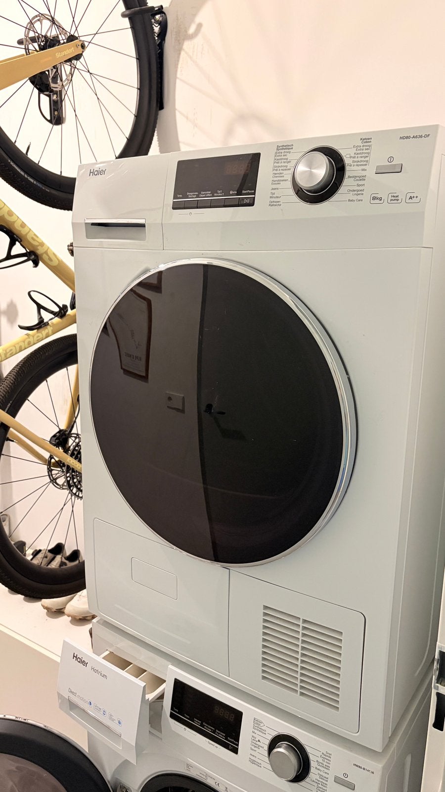 Haier Warmtepomp droger HD80-A636-DF, 6 tot 8 kg, Anti-kreukfase, Overige typen, Ophalen of Verzenden