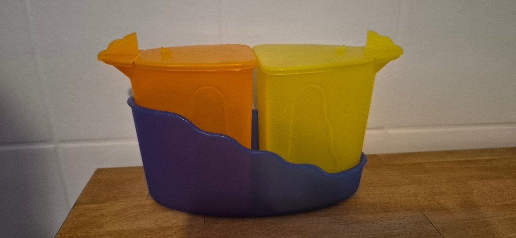 Tuppeware melk en suiker, Ophalen of Verzenden, Blauw, Overige typen