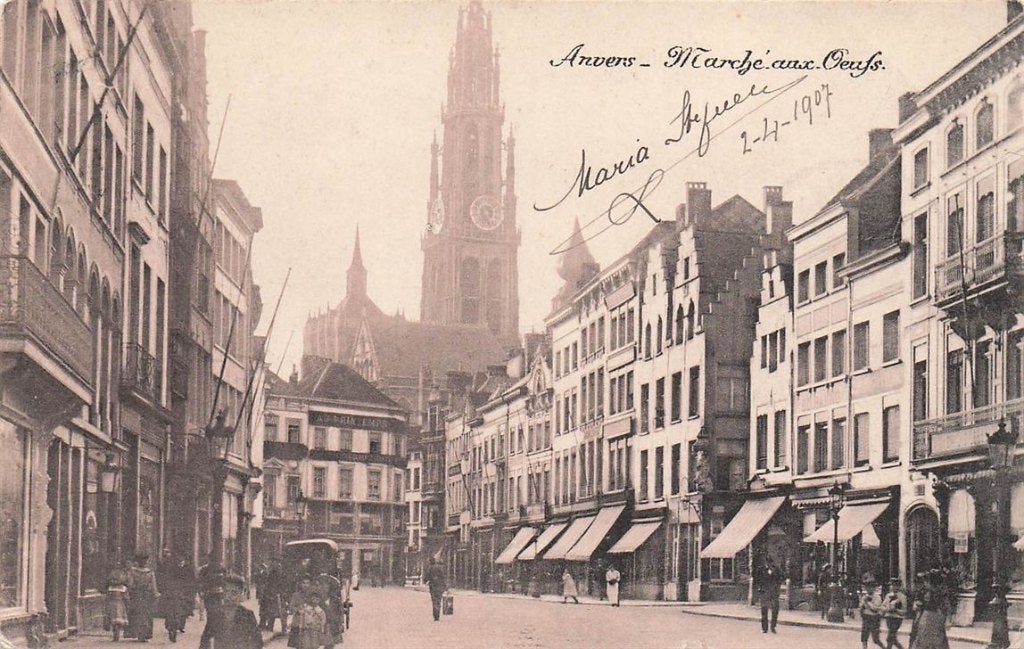 703-222-049 Anvers Marche aux Oeufs, Ophalen of Verzenden, Voor 1920, Overig Europa