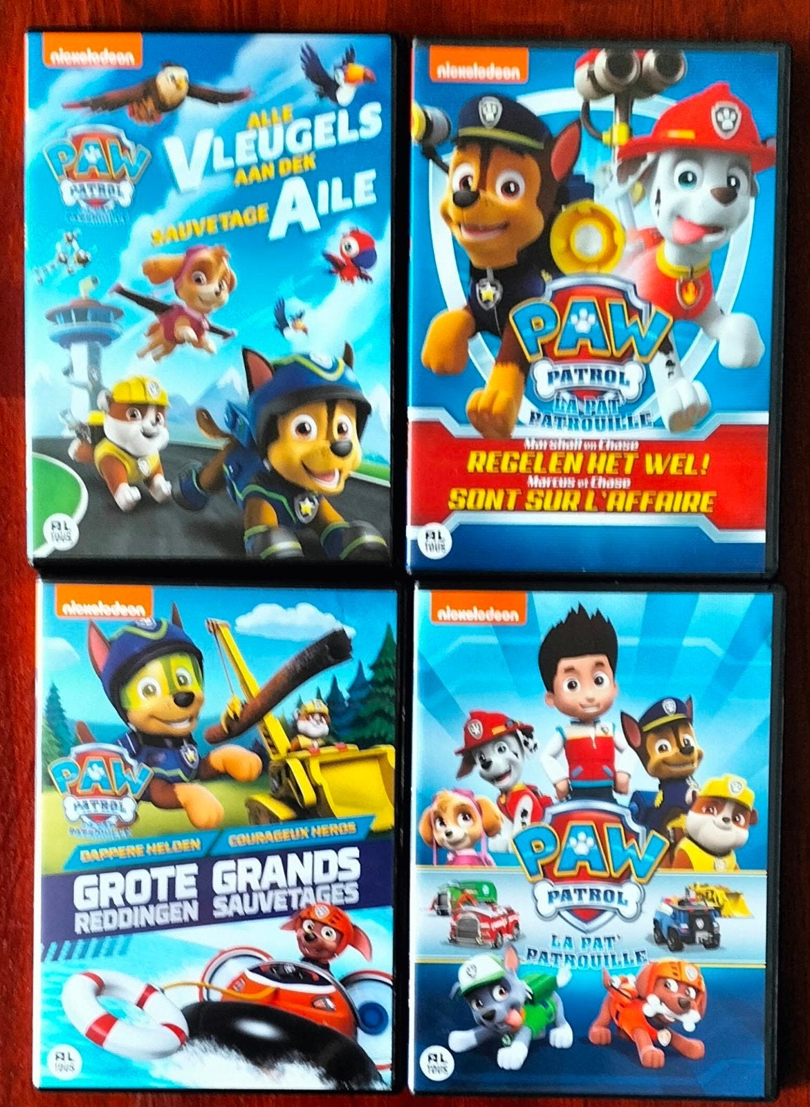 4 verschillende Paw Patrol dvd's, Alle leeftijden, Ophalen of Verzenden, Zo goed als nieuw