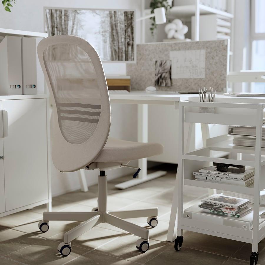 IKEA Flintan Bureaustoel - Licht gebruikt, uitstekende staat, Ophalen, Zo goed als nieuw, Grijs, Bureaustoel