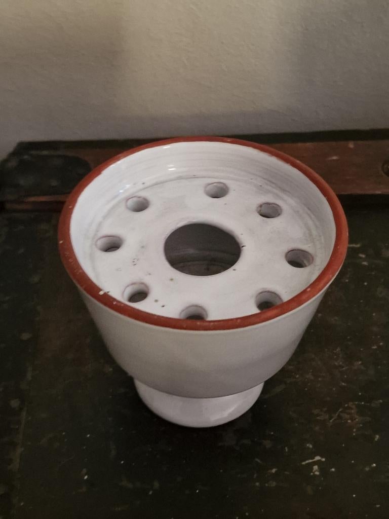 Oude keramieke rozen steker, Antiek en Kunst, Antiek | Keramiek en Aardewerk, Ophalen of Verzenden