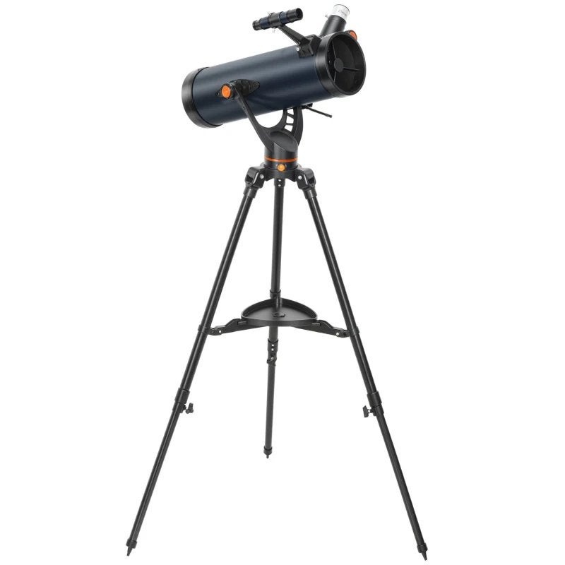 spiegeltelescoop , 114 mm objectief, 2 oculairs, zoeker NEW, 80 tot 200 mm, A, A, A