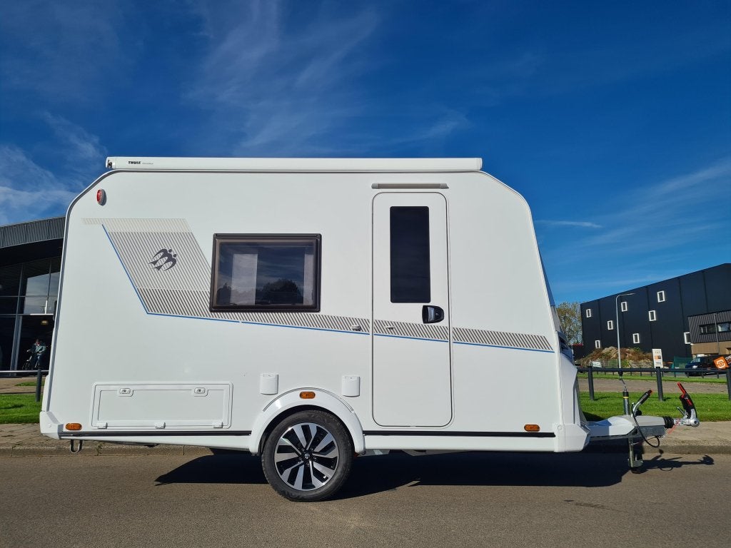 Knaus Yaseo 340 PX Cassetteluifel, Caravans en Kamperen, Overige typen, Tot en met 2, Bedrijf, Treinzit