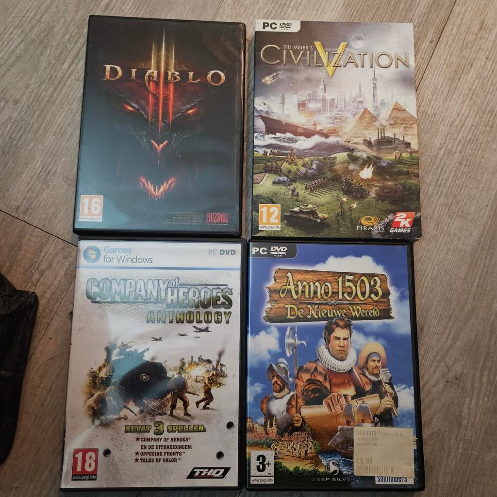 PC Games Bundel:DiabloIII,CivilizationV,Company of Hero, Gebruikt, Vanaf 18 jaar, 1 speler, Ophalen of Verzenden
