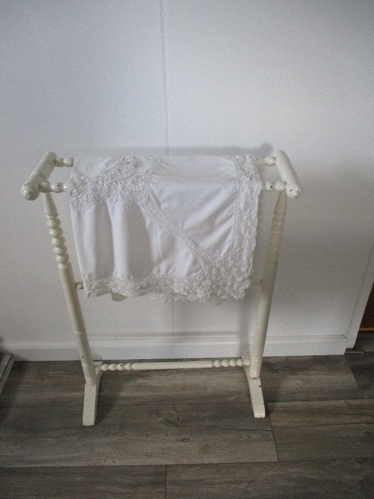 wit brocante houten droogrekje / rekje, Antiek en Kunst, Ophalen