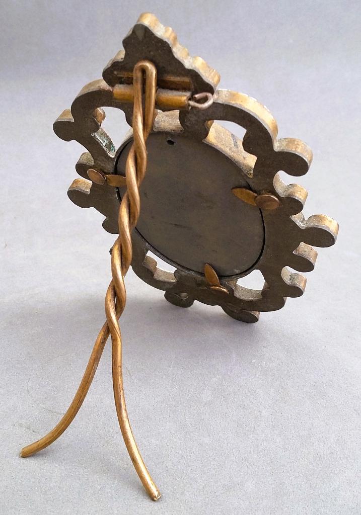 Om1900-1925 Micro Mozaïek Glas Steentjes Fotolijst Staander, Antiek en Kunst, Ophalen of Verzenden