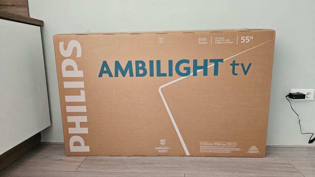 Philips 55" 4K QLED Smart TV Ambilight NEW & SEALED+Warranty, Philips, QLED, 50 Hz, Nieuw