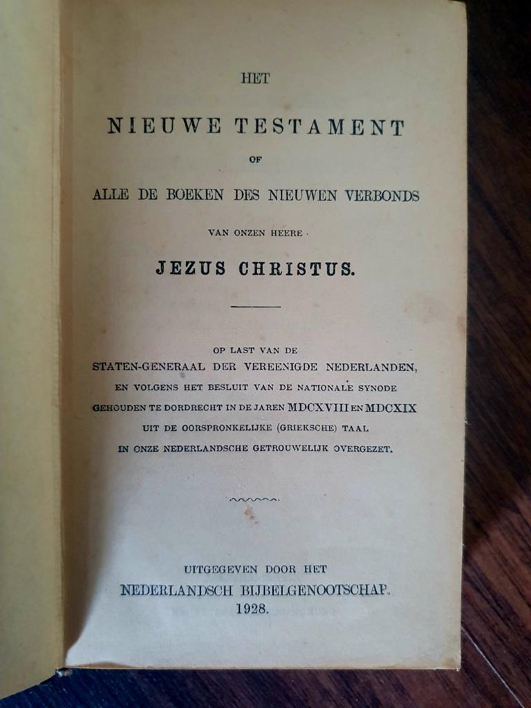 Het Nieuwe Testament - Nederlands Bijbelgenootschap 1928, Ophalen of Verzenden, Nederlands Bijbelgenootschap