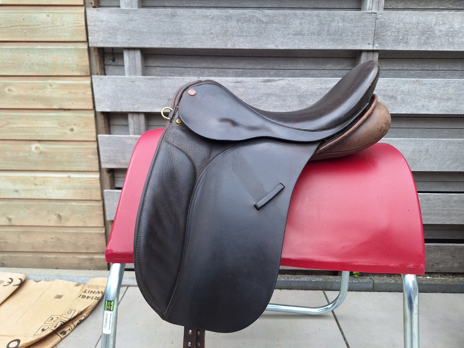 Kings Saddlery dressuurzadel bruin 150 euro, Ophalen, Gebruikt, Springen