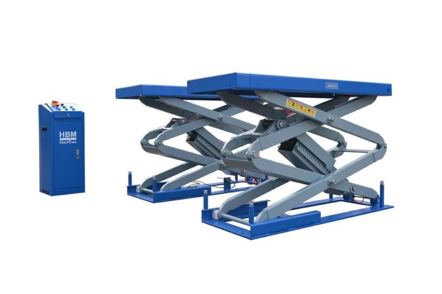 HBM 3500 KG Inbouw - Hydraulische - Schaar Hefbrug 230 Volt., Auto diversen, Ophalen, Zo goed als nieuw