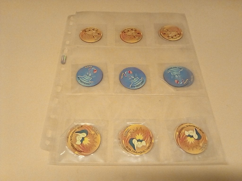 Pokémon Flippo's in verzamelmap - Diverse, Ophalen of Verzenden, Verzameling, Met verzamelmap(pen)