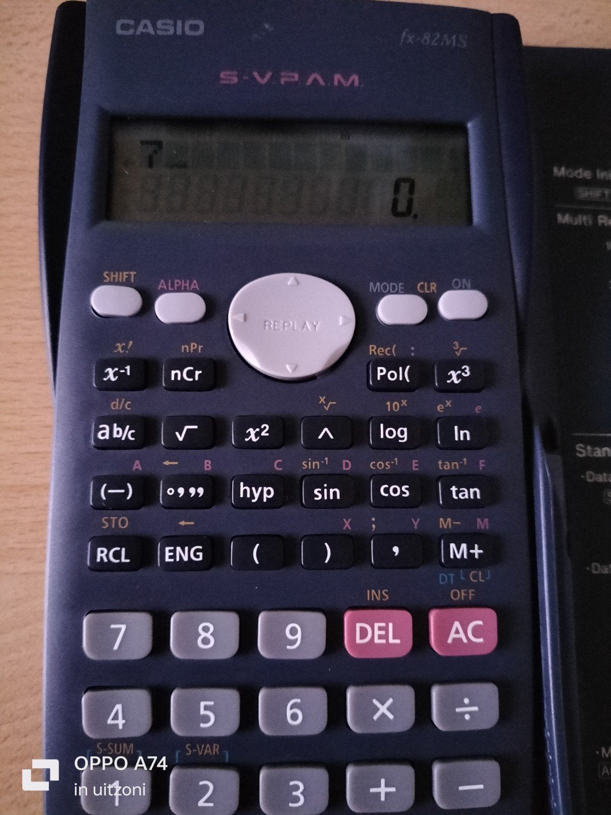 reken machine Casio fx-82MS, Ophalen of Verzenden, Zo goed als nieuw
