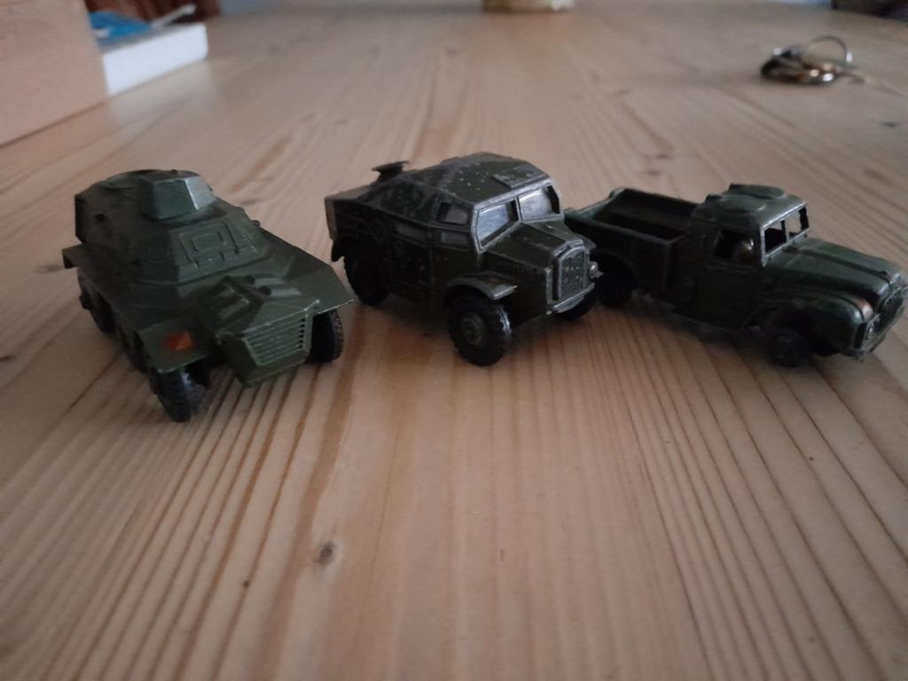 3 x Dinky Toys Army voertuigen, Ophalen of Verzenden, Gebruikt, Auto, Dinky Toys