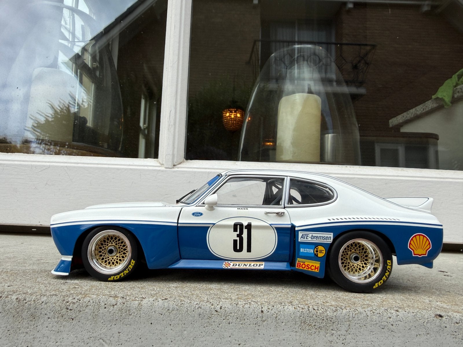 1:18 Ford Capri RS 3100 #31 Mass Norisring 1975 Minichamps, Minichamps, Auto, Ophalen of Verzenden, Zo goed als nieuw