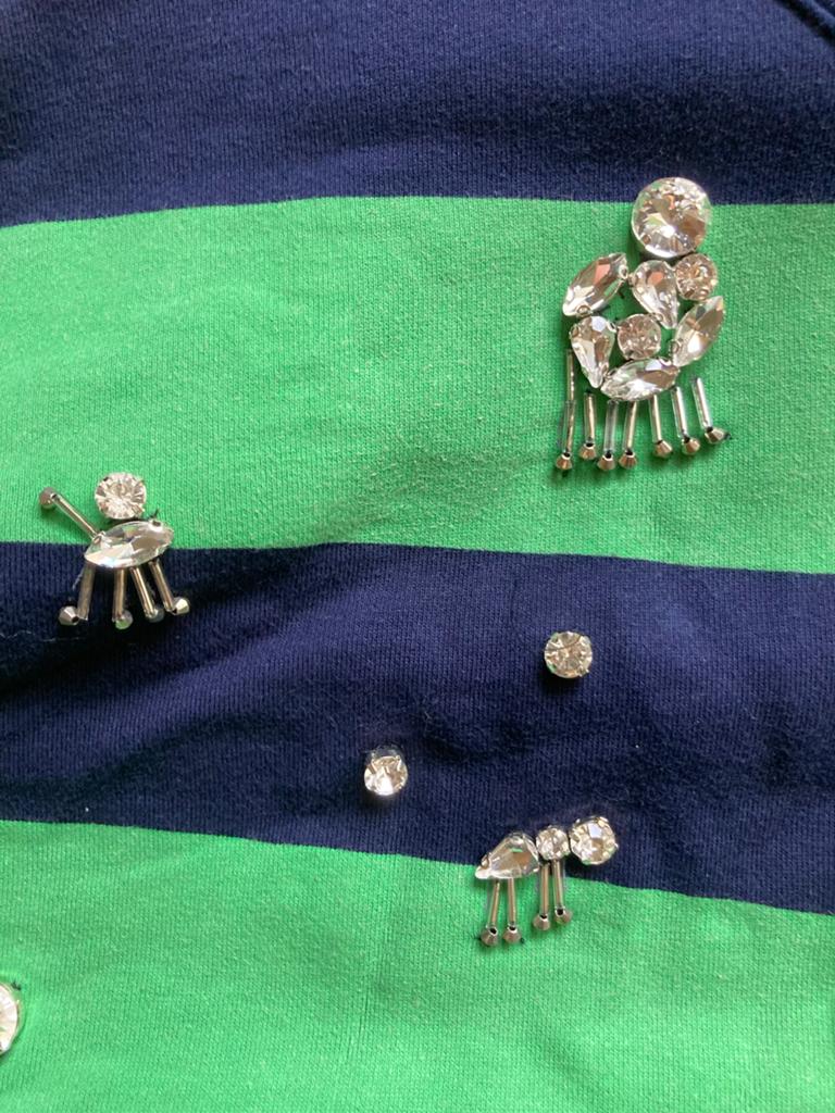Fabienne Chapot Trui met kralen - Maat M, Kleding | Dames, Ophalen of Verzenden, Zo goed als nieuw, Maat 38/40 (M), Blauw