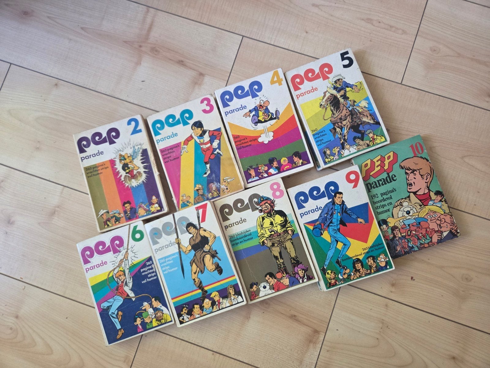 Pep Parade deel 2 t/m 10 - Gebruikt, Meerdere stripboeken, Ophalen of Verzenden, Gelezen
