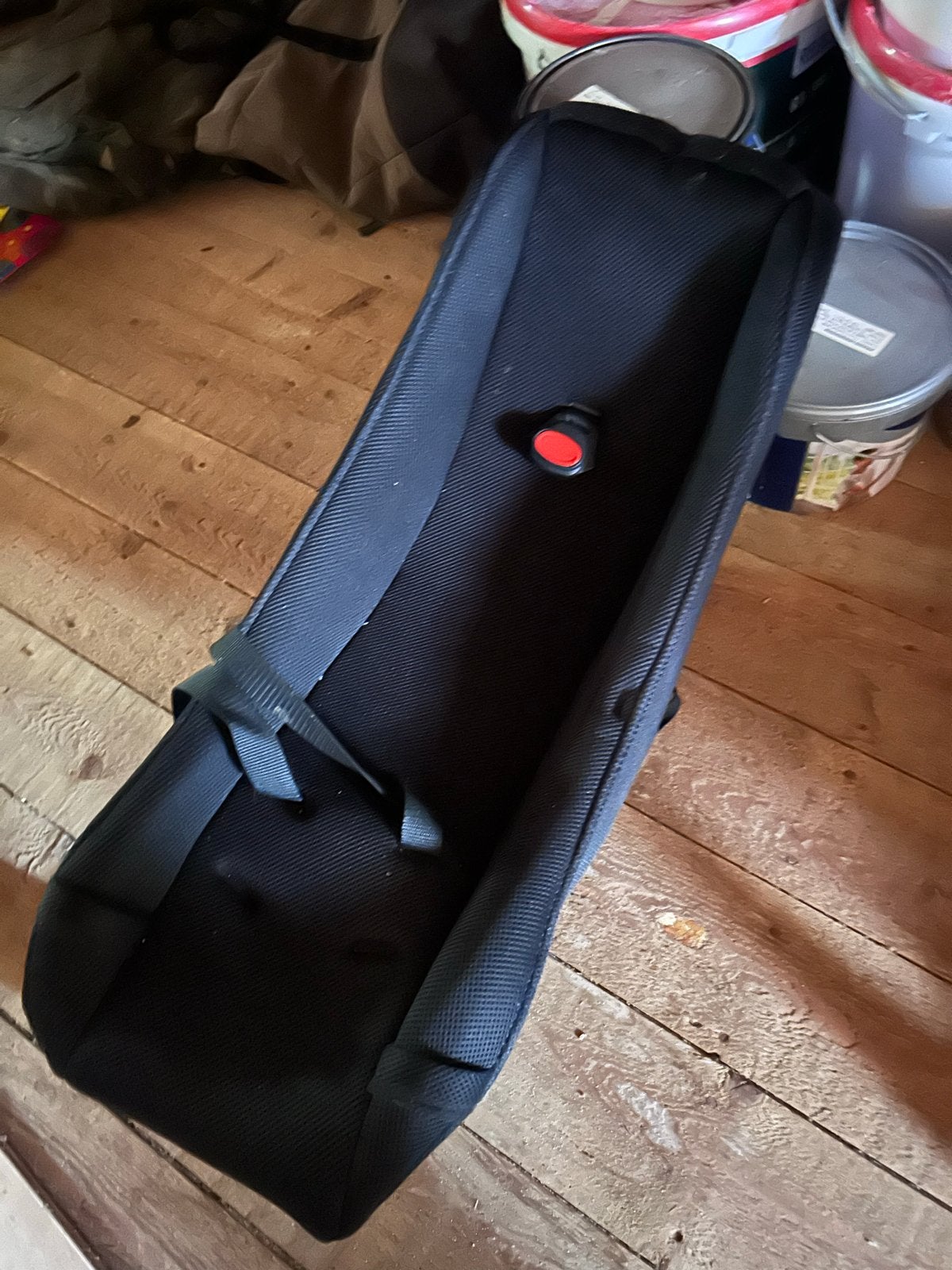 Gratis Zwart babyzitje voor in de bakfiets, 9 t/m 18 kg, Zijbescherming, Ophalen, Overige merken