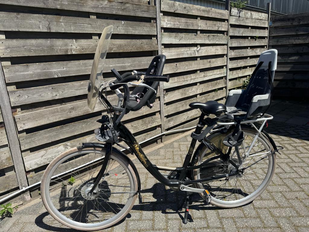 Montego mamafiets /damesfiets met kinderzitjes en windscherm, Trommelrem, Ophalen, Overige merken, 53 tot 56 cm