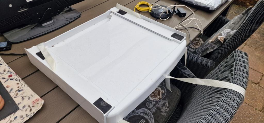 Tussenstuk wasmachine en droger, Witgoed en Apparatuur, Wasmachines, Gebruikt, Minder dan 85 cm, 1200 tot 1600 toeren, Ophalen