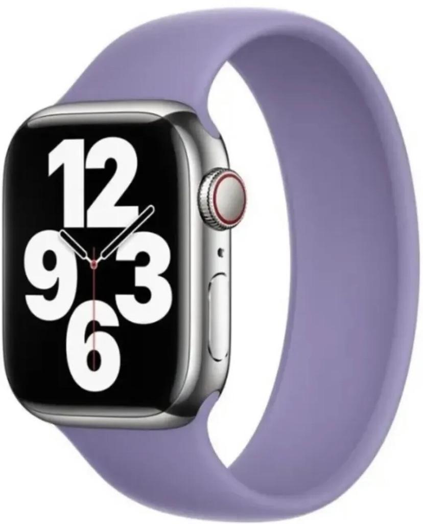 Apple Watch Silicone Solo Loop English Lavender Size 5, 6, 8, Bandje, Apple, Nieuw, Apple