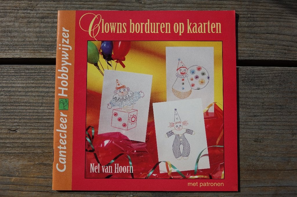 Clowns borduren op kaarten door Nel van Hoorn, Boeken, Nieuw, Ophalen of Verzenden, Nel van Hoorn, Borduren en Naaien