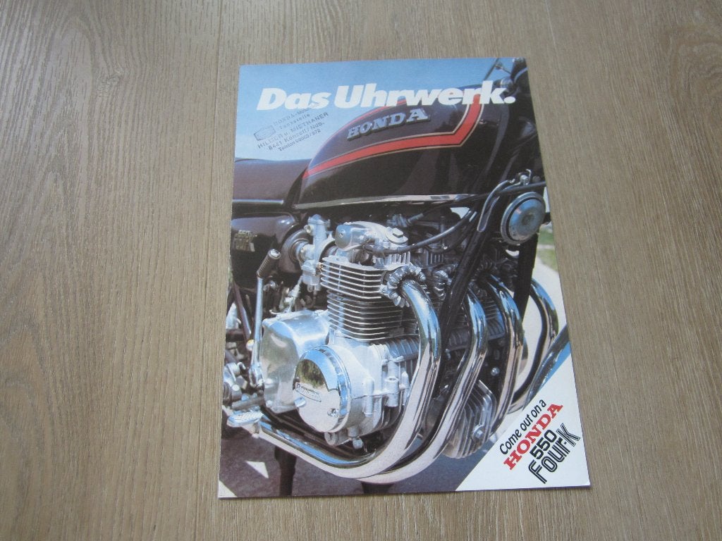 Honda CB 550 Four K brochure folder, Ophalen of Verzenden, Honda