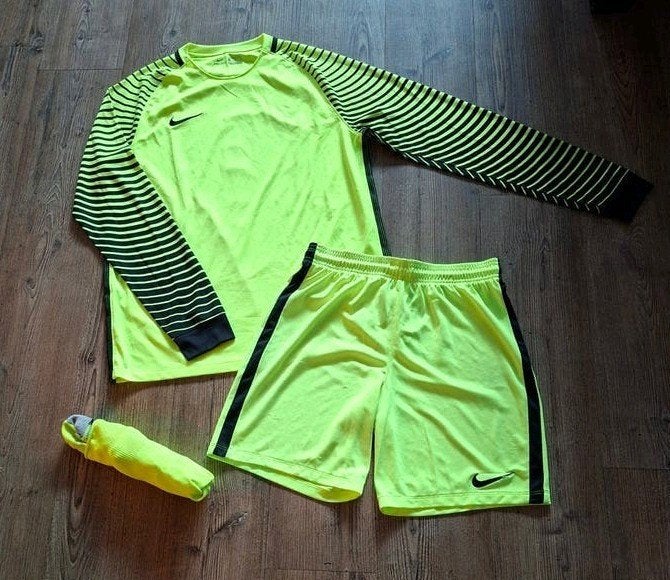 Nike complete keepersset maat L |  Neon geel | Goede staat, Maat L, Verzenden, Gebruikt, Overige typen