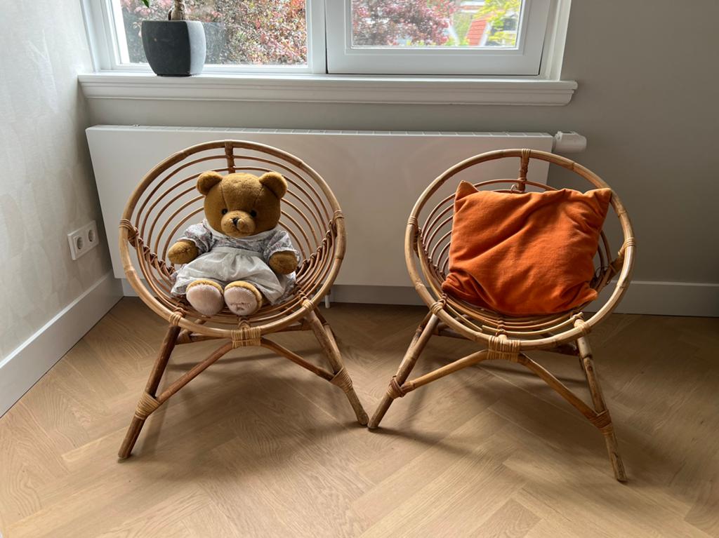 Sissyboy rotan stoeltjes, Kinderen en Baby's, Kinderkamer | Tafels en Stoelen, Ophalen, Zo goed als nieuw, Stoel(en)