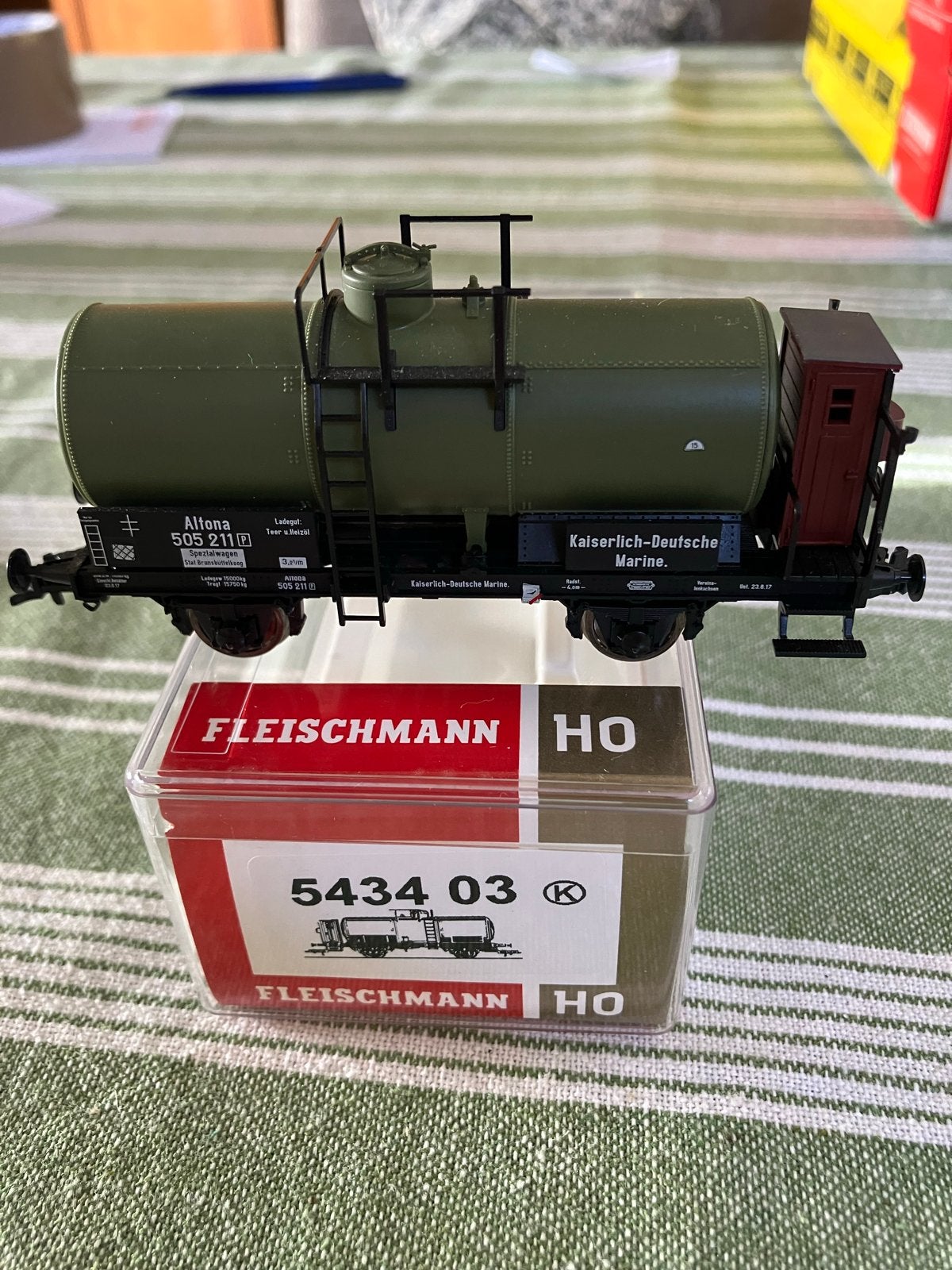 Fleischmann HO 5434 03 Ketelwagen "Kaiserlich-Deutsche Marin, Gelijkstroom, Fleischmann, Wagon, Ophalen of Verzenden