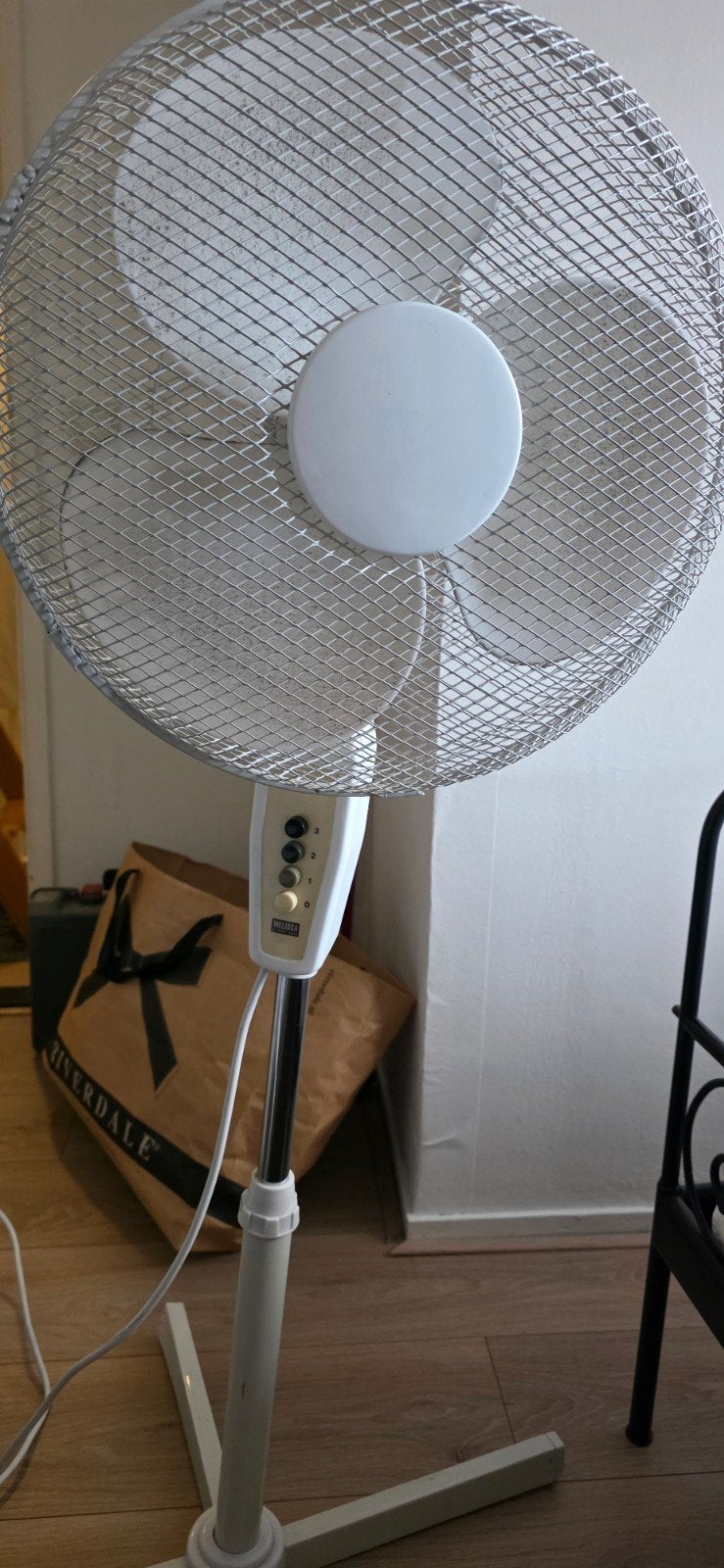 Melissa FD-40P Statiefventilator - Wit, Witgoed en Apparatuur, Ophalen, Gebruikt, Statiefventilator