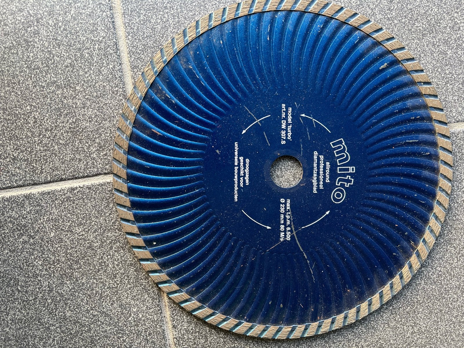 Mito Allround Professioneel Diamantzaagblad Ø 230 mm, Ophalen of Verzenden, Gebruikt, Cirkelzaag