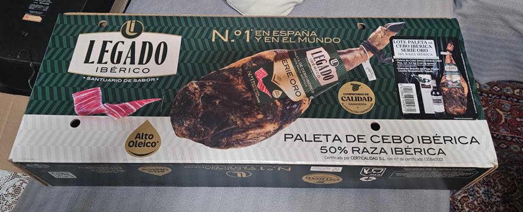 Legado Ibérico Paleta de Cebo.Kwaliteit . 5 kilo, Ophalen