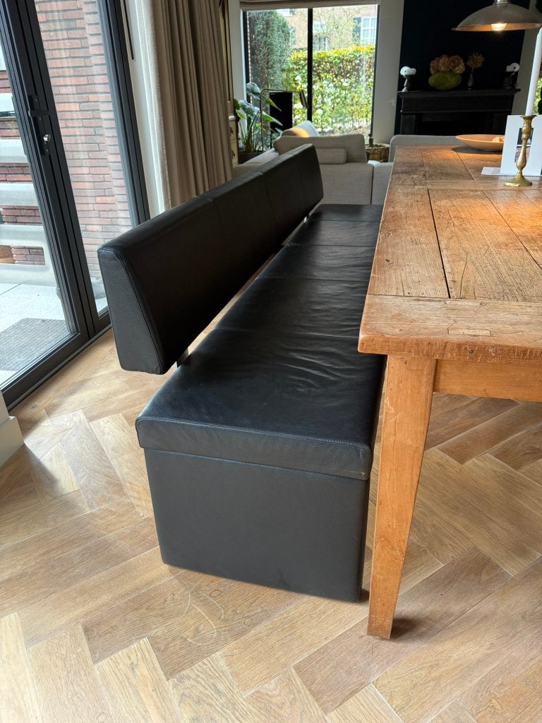 Rolf Benz Bank, Minder dan 75 cm, Driepersoons, Leer, Ophalen of Verzenden