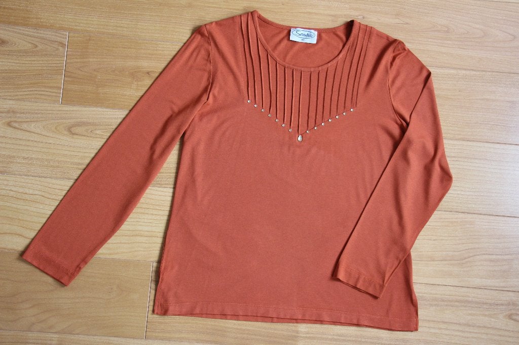 Dames blouse maat 42 merk is Sensia, Verzenden, Maat 42/44 (L), Oranje, Sensia